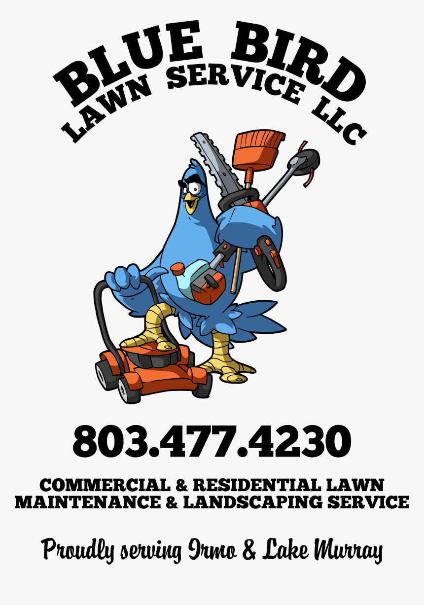 Blue Bird Lawn Service Logo - Barre Bee Fit, HD Png Download, Free Download