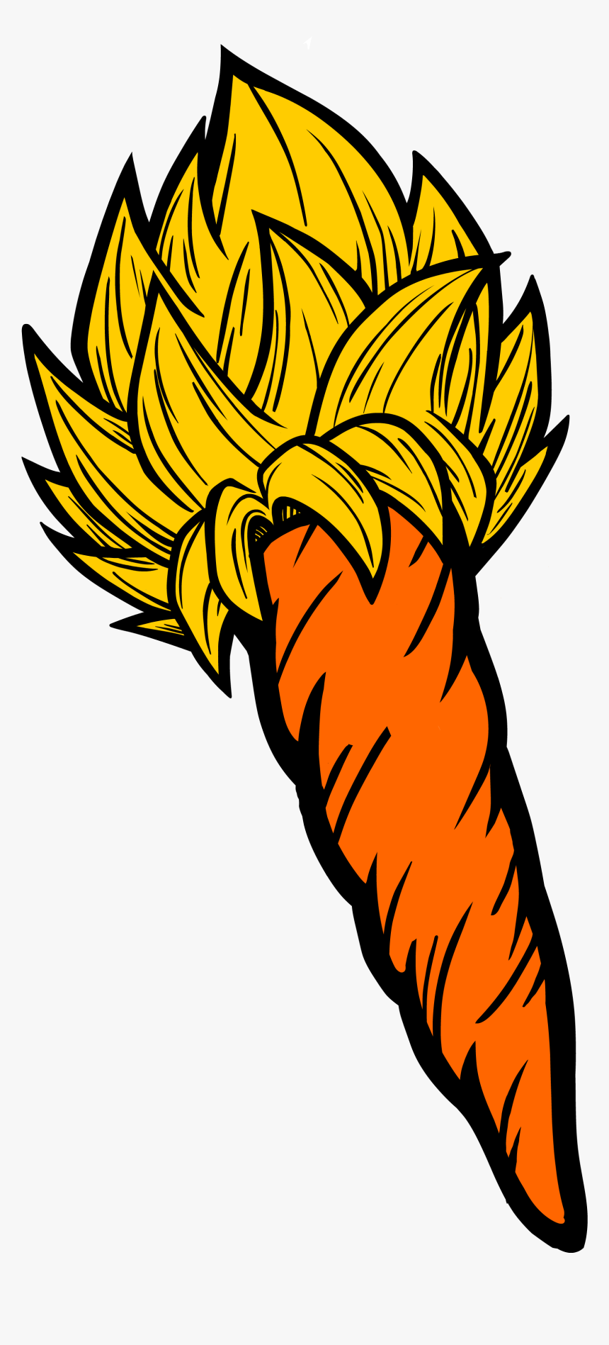 Saiyan Hair Png - Goku Carrot Png, Transparent Png, Free Download