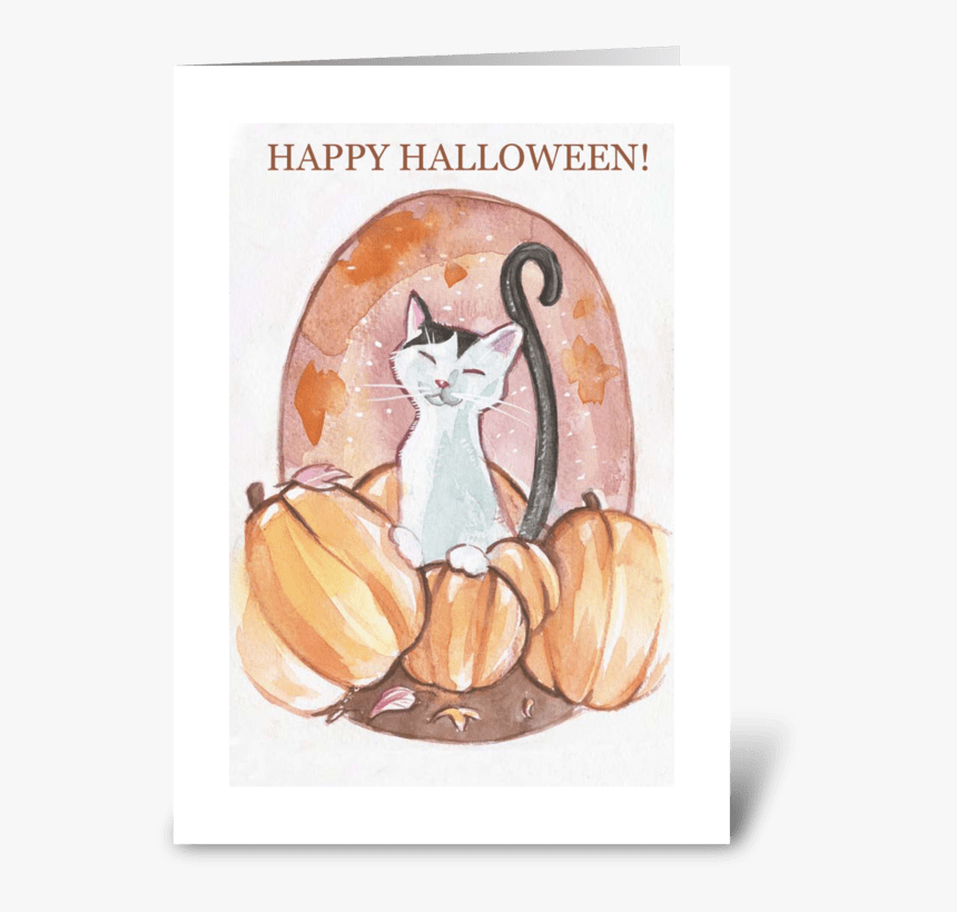 Happy Halloween Cat Card Greeting Card - Mother's Day Certificate, HD ...