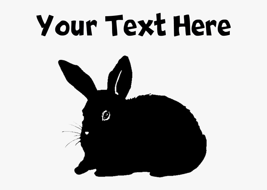 Custom Bunny Silhouette Mousepad - Domestic Rabbit, HD Png Download, Free Download