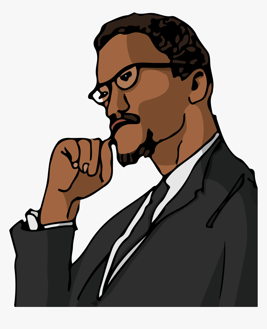 Malcolm X House Site , Png Download - Malcolm X Drawing Cartoon