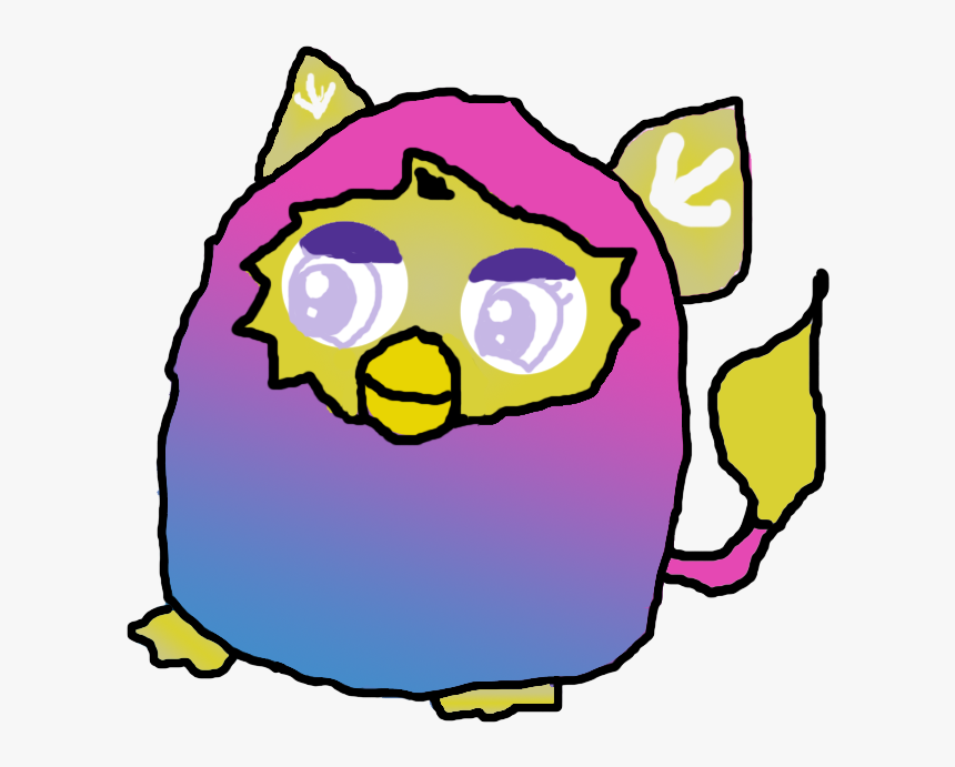 Furby Boom Crystal Series Cartoon Blue To Pink Iulykatvgfurby - Drawing, HD Png Download, Free Download