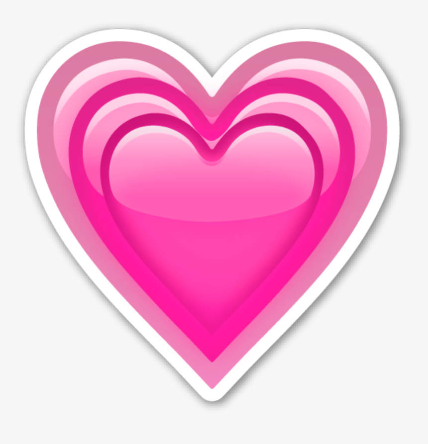 Two Hearts Emoji - Pink Heart Emoji Png, Transparent Png, Free Download