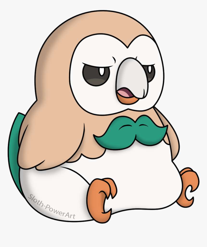 Grumpy Rowlet - Cartoon, HD Png Download, Free Download