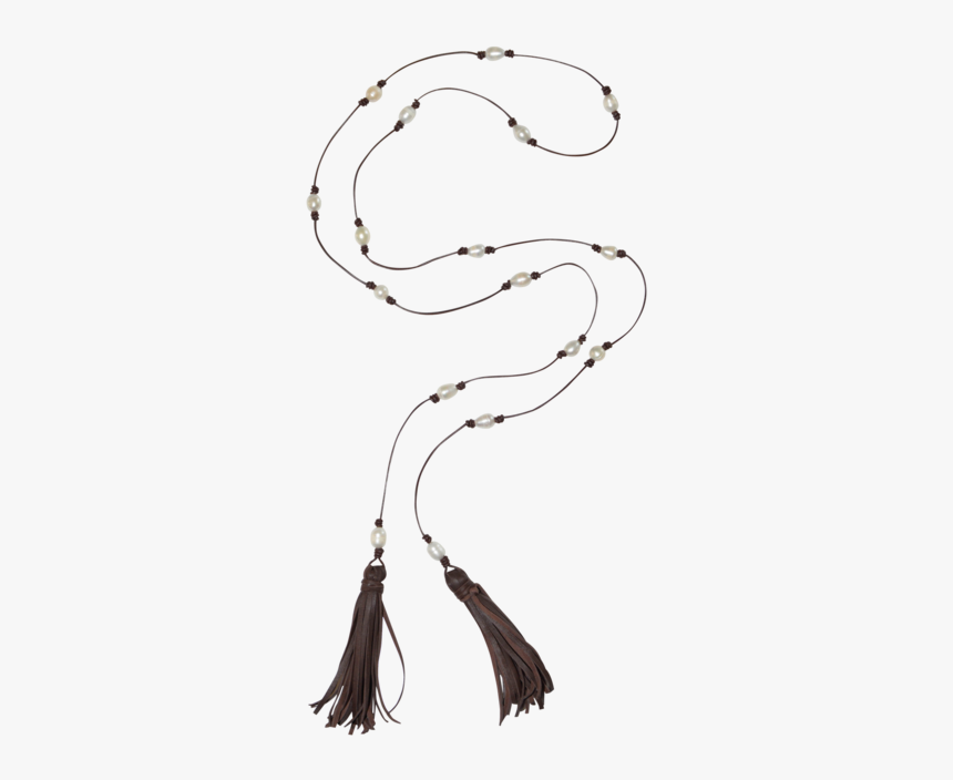 Leather And Pearl Lariat Necklace - Sketch, HD Png Download, Free Download