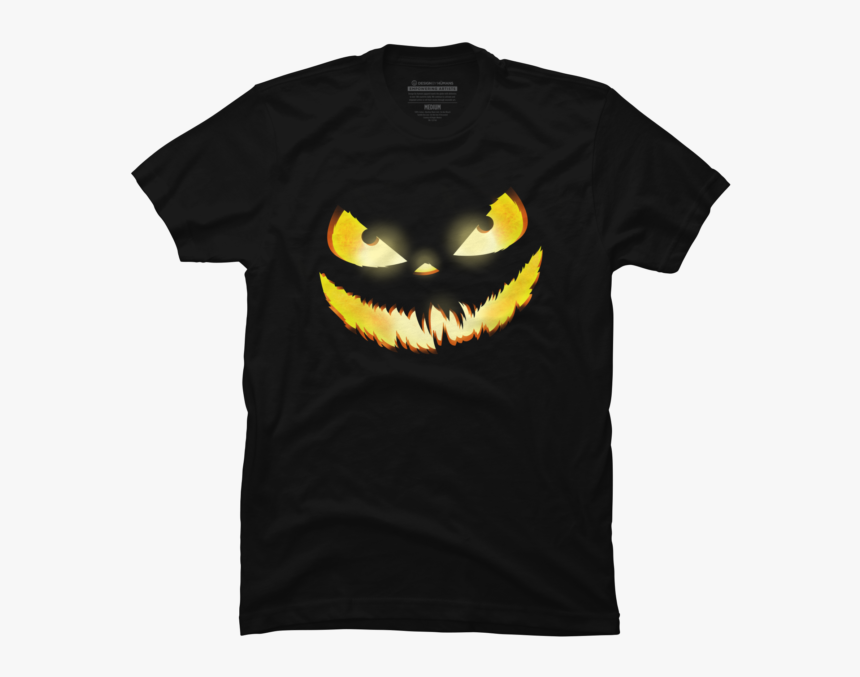 Halloween Scary Pumpkin Face - Active Shirt, HD Png Download - kindpng