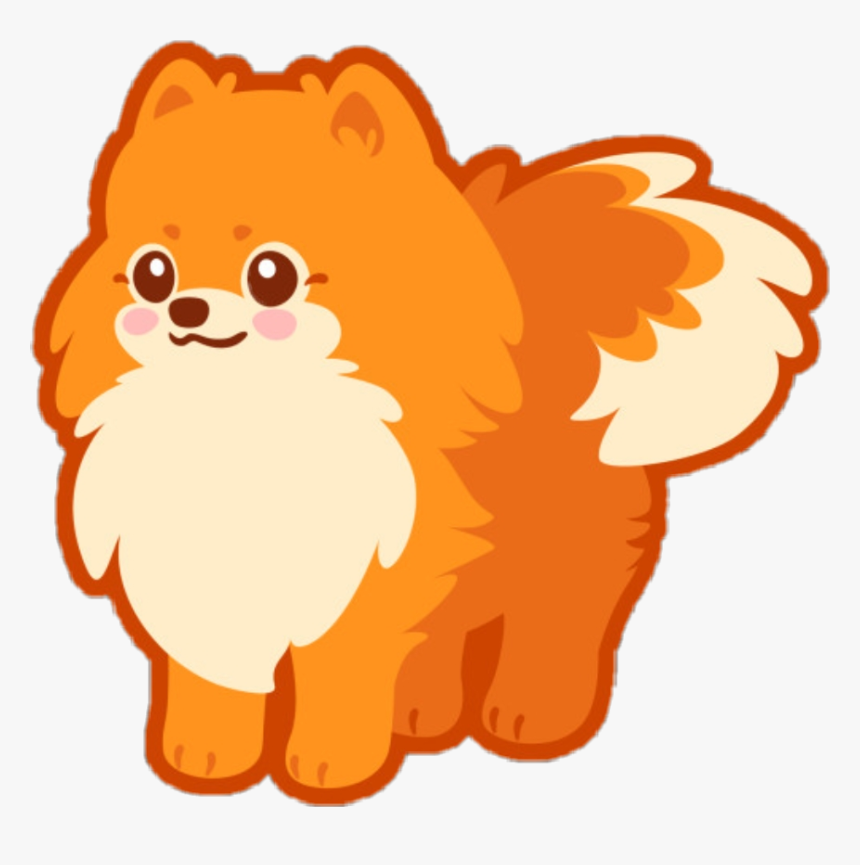 Transparent Pompom Clipart - Cartoon Pomeranian Transparent Background, HD Png Download, Free Download