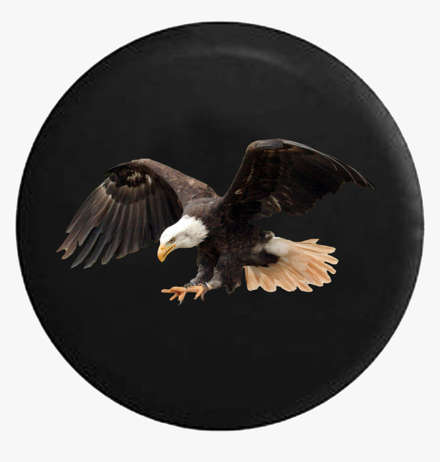 Jeep Liberty Spare Tire Cover With Bald Eagle Flying - Bald Eagle, HD Png Download, Free Download