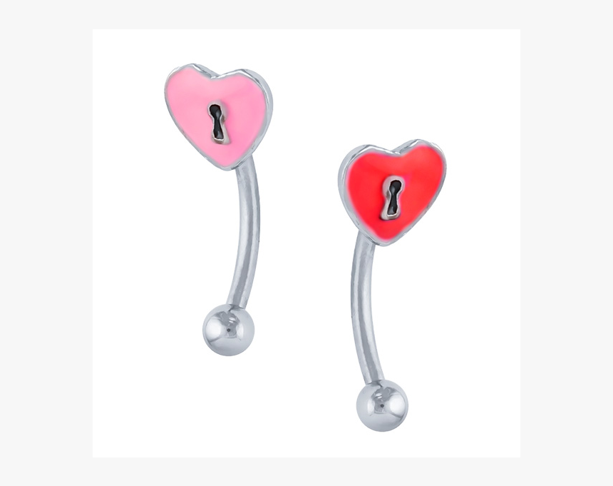 Eyebrow Piercing Png - Heart, Transparent Png, Free Download