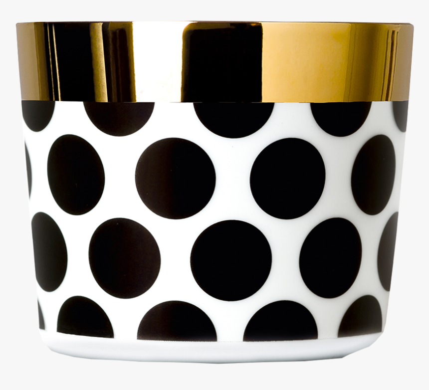 Champagne Goblet Dots - Gold Black White Candle, HD Png Download, Free Download