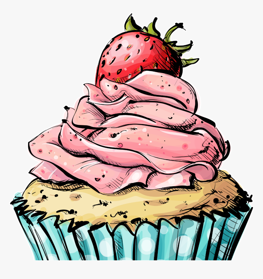 Cupcake Birthday Cake Bakery Muffin - Cake Poster Clip Art, HD Png Download, Free Download