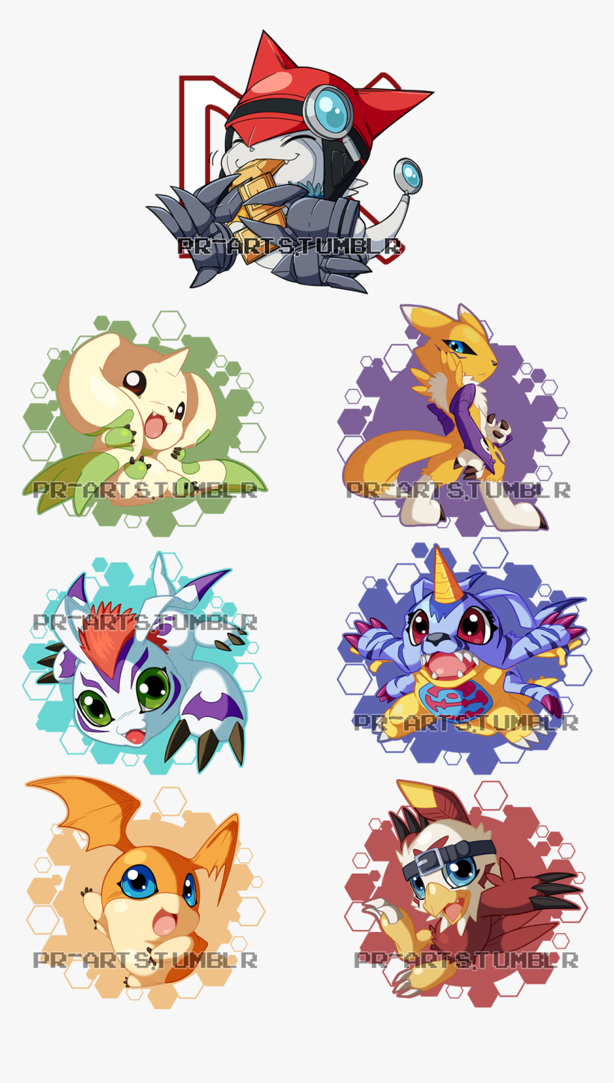 Batch One - - Digimon Digimon Chibi, HD Png Download, Free Download