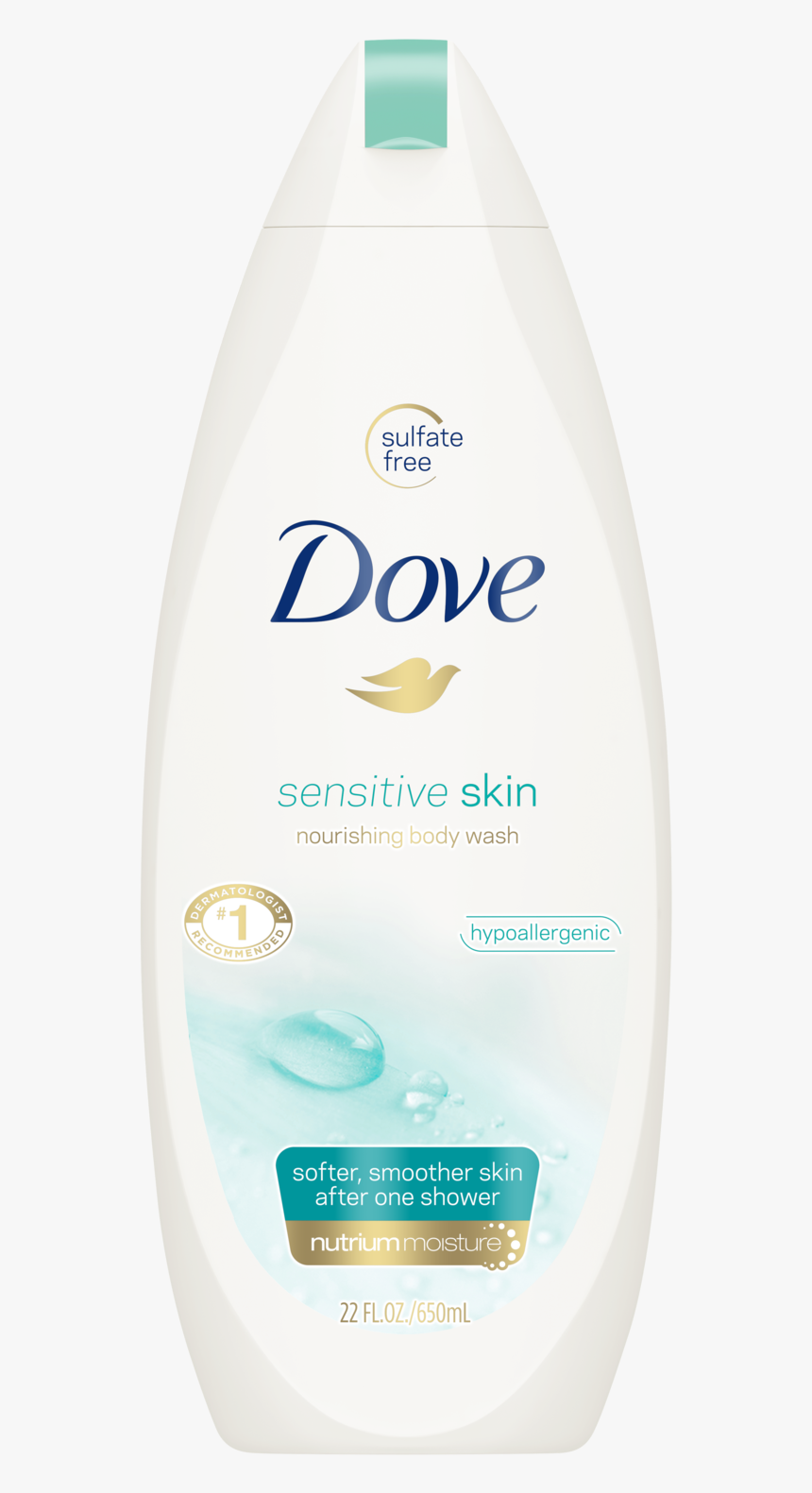 Dove Sensitive Skin Body Wash 22 Oz - Blue Fig And Orange Blossom Dove, HD Png Download, Free Download