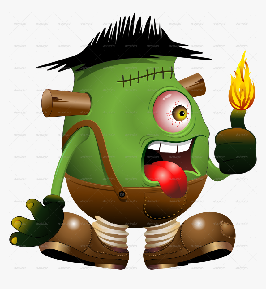 Frankenstein One Eyed Monster Cartoon, HD Png Download, Free Download