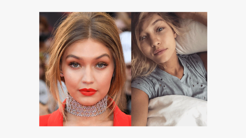 Gigi Hadid Bed Selfie, HD Png Download - kindpng