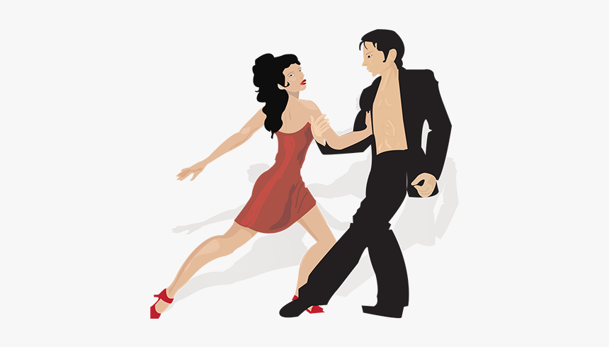 Dancers Vector Design Illustration Couple Music Dancers - Turn, HD Png Download, Free Download