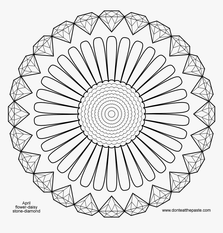 Diamond Colouring In Page, HD Png Download, Free Download