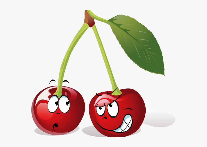 Cartoon Fruit Clip Art - Cherry Cartoon Clipart, HD Png Download - kindpng