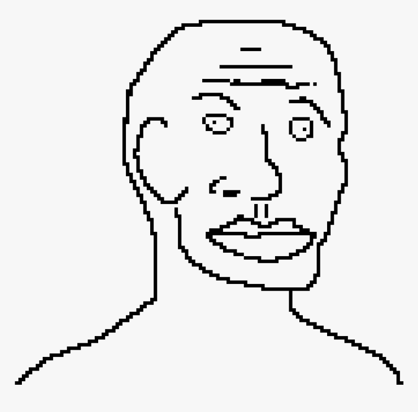 Confused Meme Png Line Art- - Meme Pixel Confused Png, Transparent Png