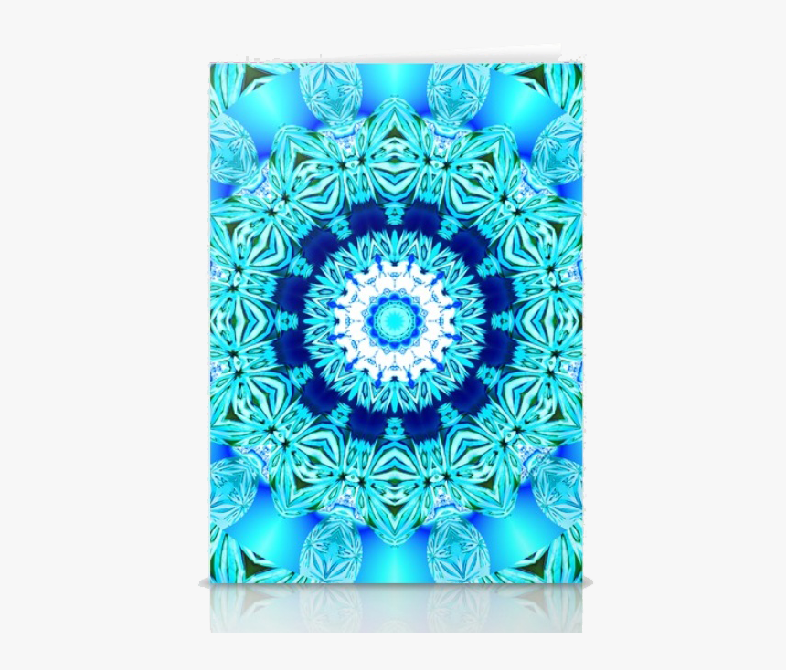 Blue Ice Glass Mandala, Abstract Aqua Lace - Lace, HD Png Download, Free Download