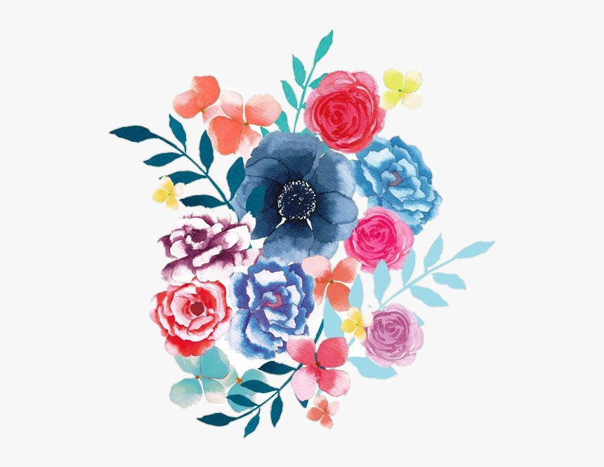 #pngstickers #png #watercolor #illustration #flowers - Flores Ilustración Png, Transparent Png, Free Download