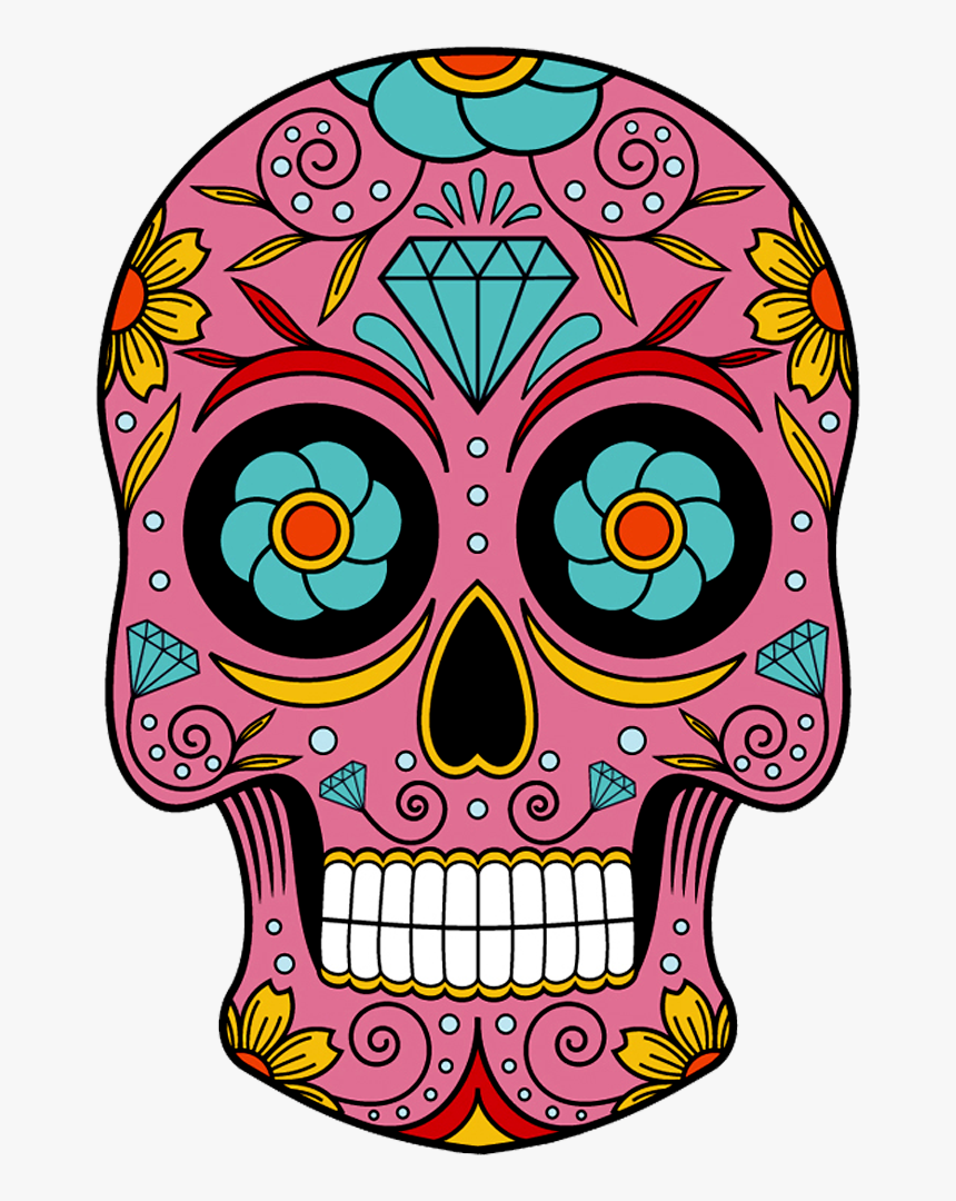 Sugar Skull Vector - Santa Muerte Skull Tattoo, HD Png Download, Free Download