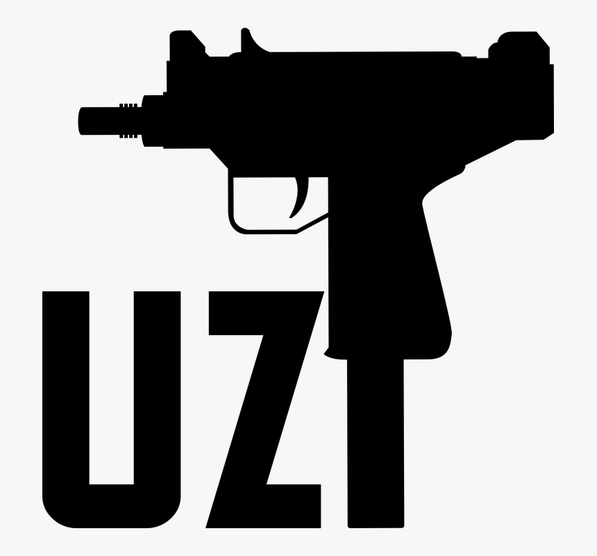 Air-gun - Black Uzi Png, Transparent Png, Free Download