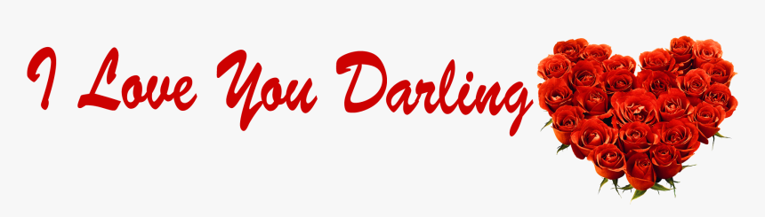 I Love You Darling Rose Png - Love You Jaan Png, Transparent Png, Free Download