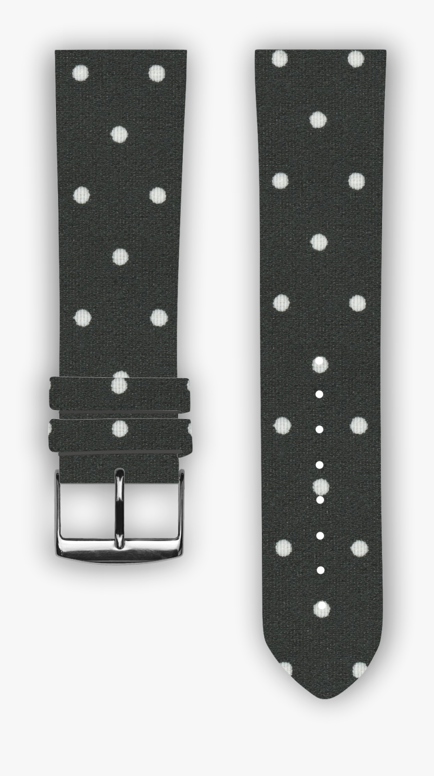 100% Cotton Watchband With Calf Leather Back - Polka Dot, HD Png Download, Free Download