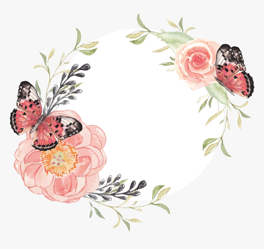 Vector Watercolor Butterfly Vector - Watercolour Flower And Butterfly Png, Transparent Png, Free Download