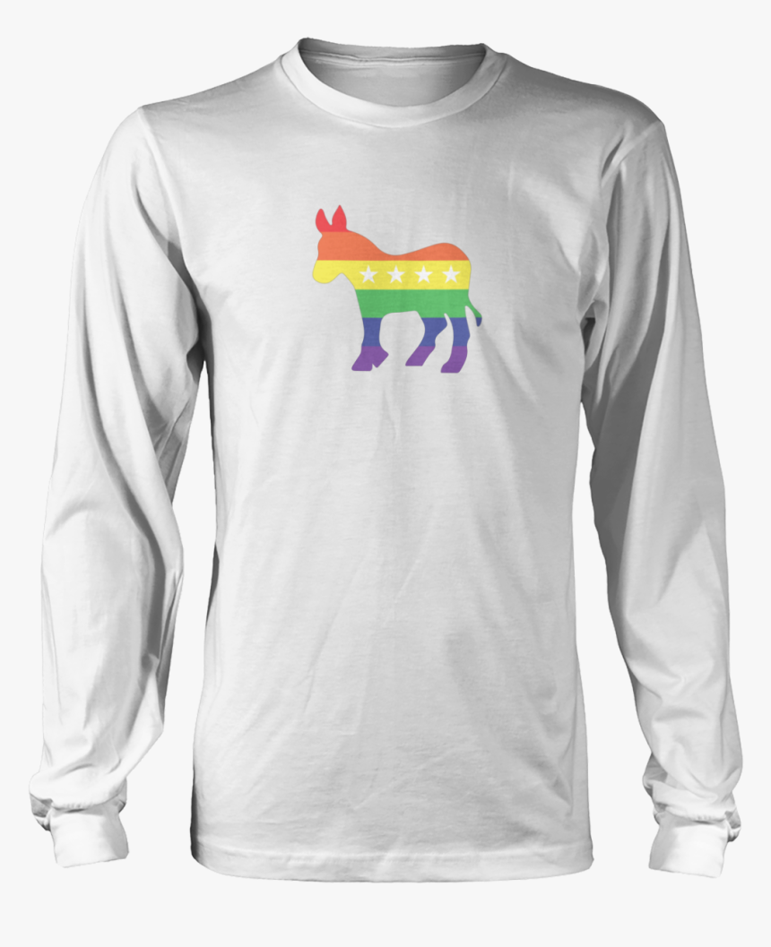 Rainbow Democrat Donkey Apparel - T-shirt, HD Png Download, Free Download