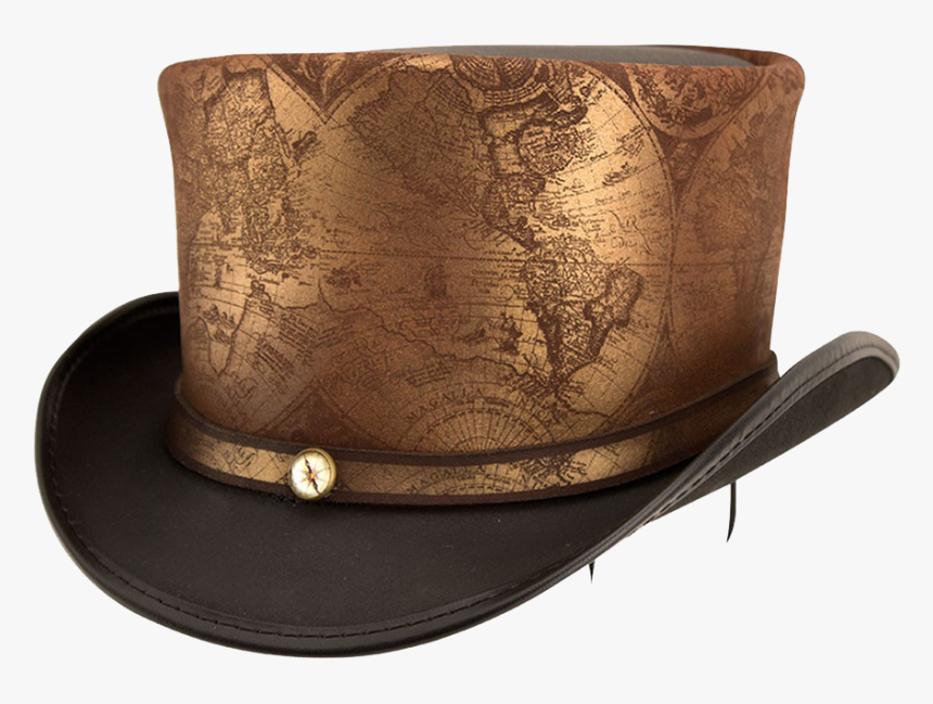 Atlas Hat W/compass Band & Laser Engraved Map - Hat, HD Png Download, Free Download