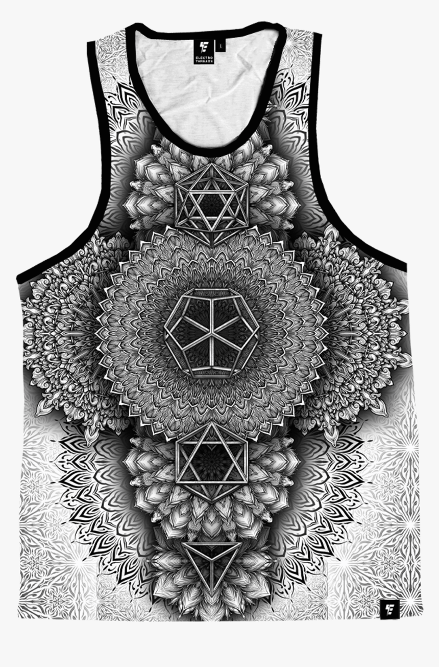 Platonic Mandala White Unisex Tank Top Tank Tops T6"
 - Vest, HD Png Download, Free Download