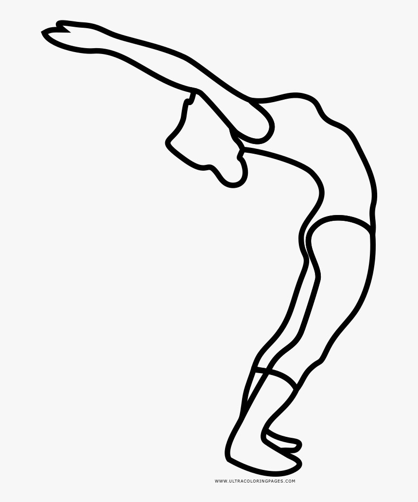 Yoga Pose Coloring Page - Portable Network Graphics, HD Png Download, Free Download