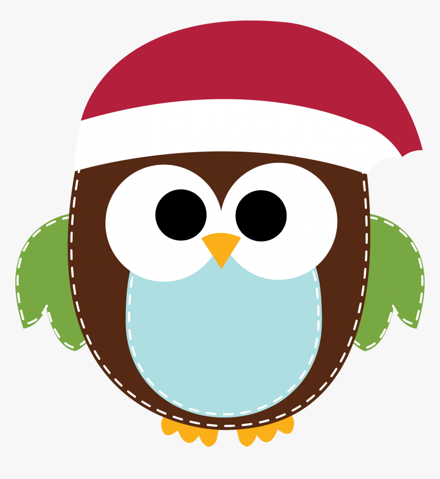 Christmas Cute Owl Clipart Png - Clip Art Owl Christmas, Transparent ...