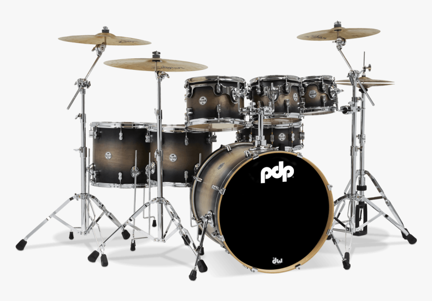 Satin Charcoal Burst 7 Piece Kit - Pdp Concept Maple Charcoal Burst, HD ...