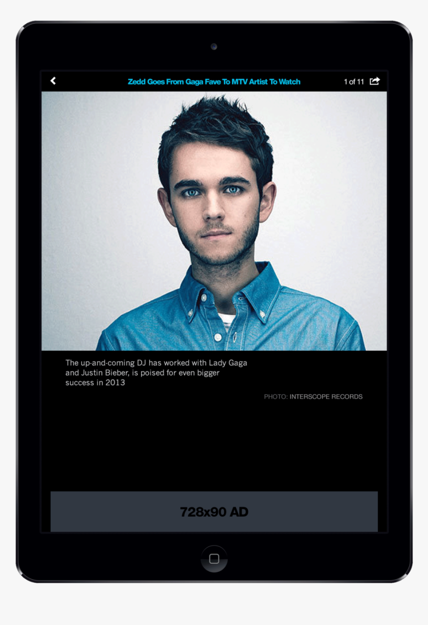 Mtv News Ipad Screens 07 - Zedd Music, HD Png Download, Free Download