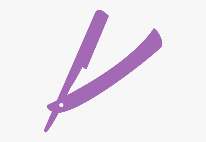 001 Razor Hair Salon Tool Purp - Barbershop Icons Png, Transparent Png, Free Download