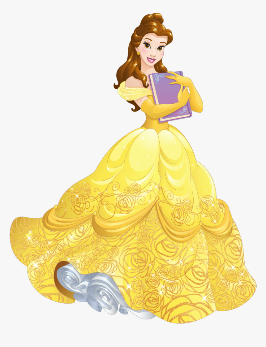 Disney Princess Belle With Book, HD Png Download - kindpng