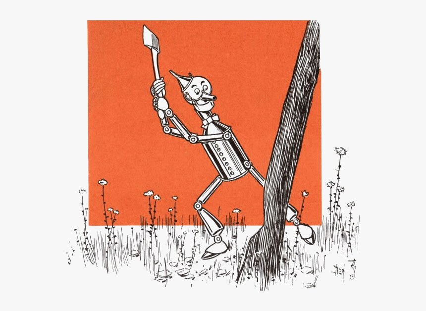 Tin Man Chopping Tree, HD Png Download, Free Download