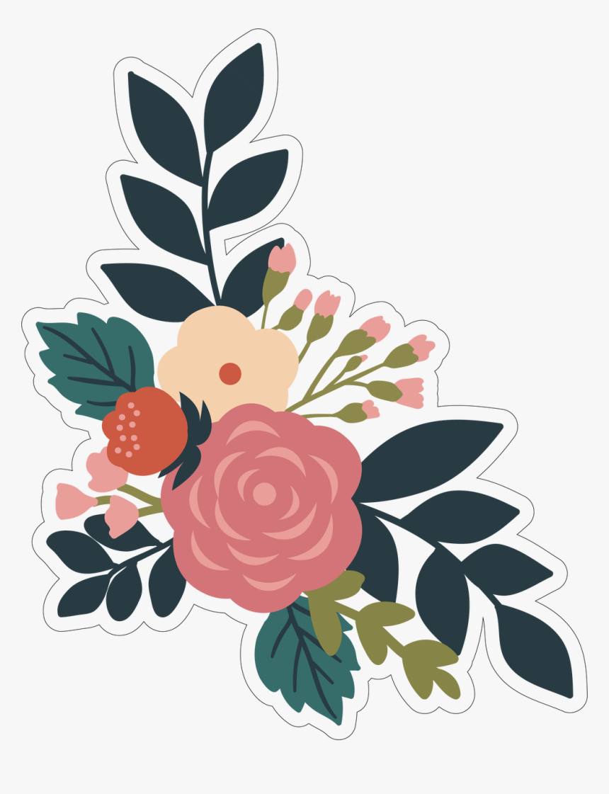 Corner Flower Bunch Print Cut File Illustration Hd Png Download Kindpng