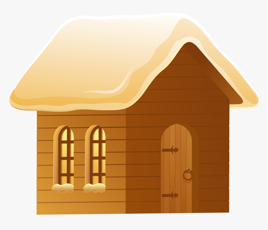 Clipart Of Dog House Clip Transparent Winter Snowy - Clipart Brown House, HD Png Download, Free Download