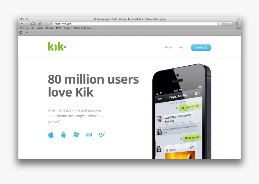 Kik Messenger, HD Png Download, Free Download