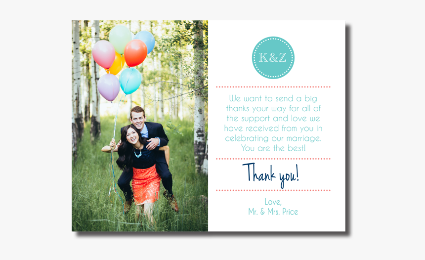 Thank You One Sided - Balloon, HD Png Download, Free Download