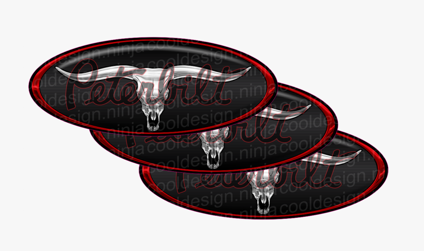 Red/black Bull Skull Peterbilt Emblem Skins - Emblem, HD Png Download, Free Download