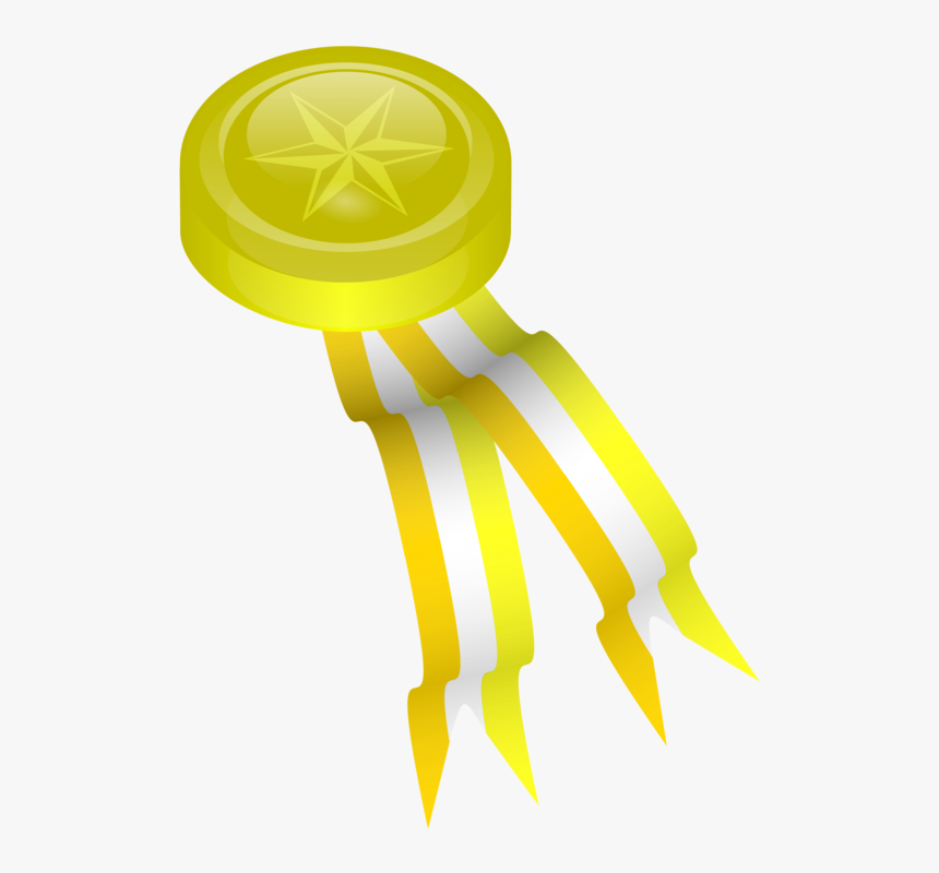 Yellow,medal,gold Medal - Gold Medal Clip Art, HD Png Download, Free Download