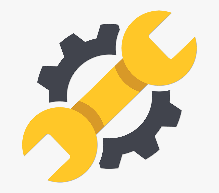 Computer Parts Flat Design Clipart , Png Download - Tools Logo Yellow