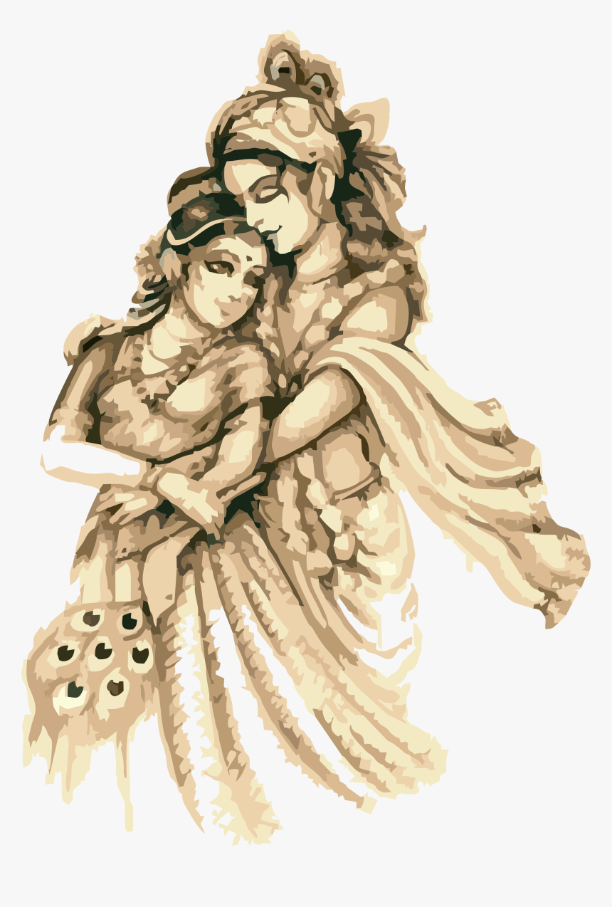 Radha Krishna Good Morning Hugging, HD Png Download, Free Download