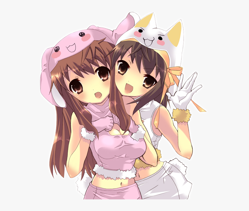 2 Anime Girl Best Friends, HD Png Download, Free Download