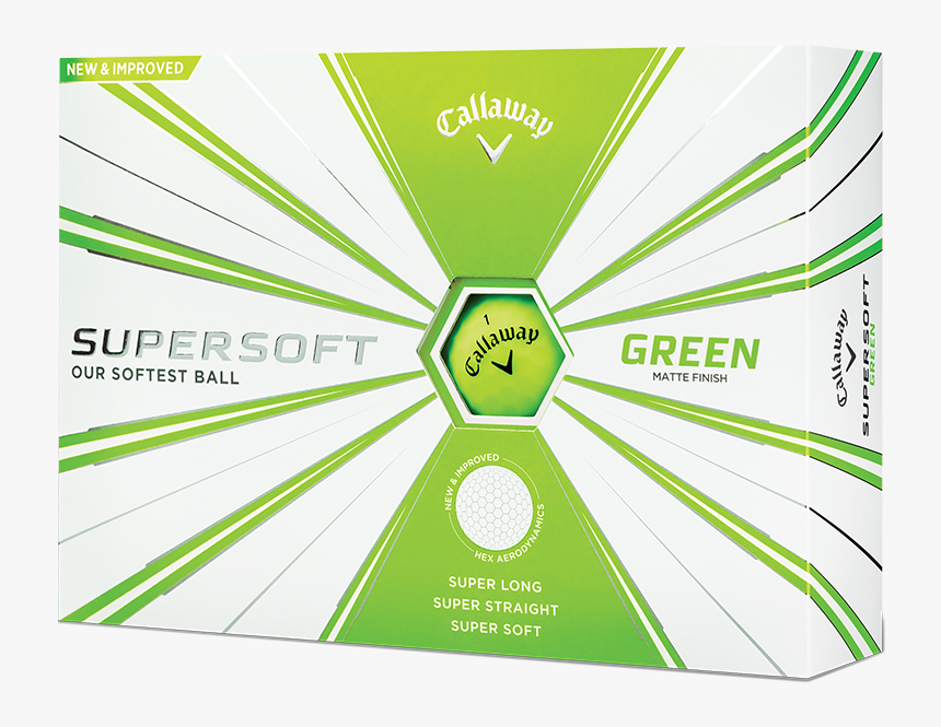 Callaway Supersoft Matte Green Golf Balls - Callaway Supersoft, HD Png Download, Free Download